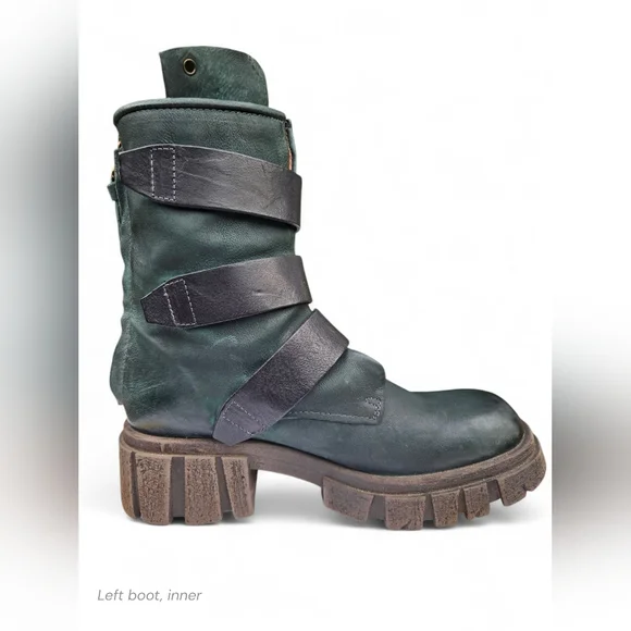 A.S.98 Hamish Lug Sole Boots, Balsamic with Black Straps, size 39 - Picture 9 of 15